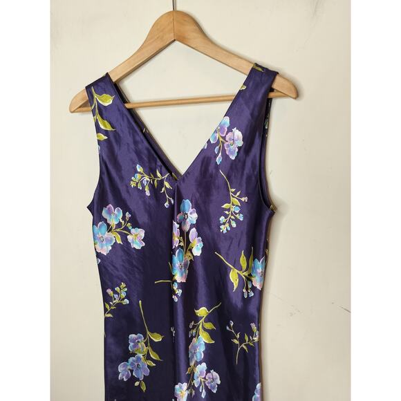 Talbots Intimates Floral Satin Nightgown Dress Slip Vintage - Picture 4 of 10